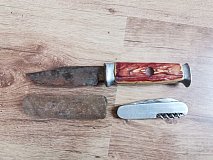 Lovecků nůž a zavírací nožík  - o2219