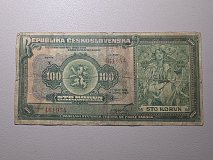Prvorepubliková bankovka 100 korun - o2834