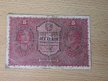 Bankovka 5 korun 1919 - o3376